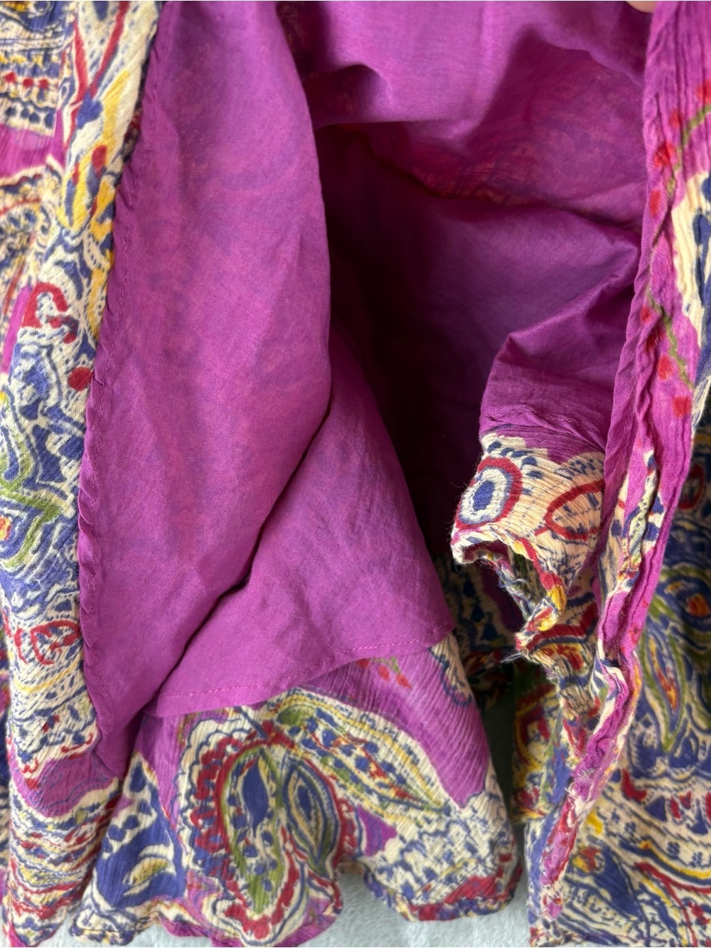 Lauren Ralph Lauren Paisley Asymmetrical Skirt Wmn’s M - Picture 7 of 10